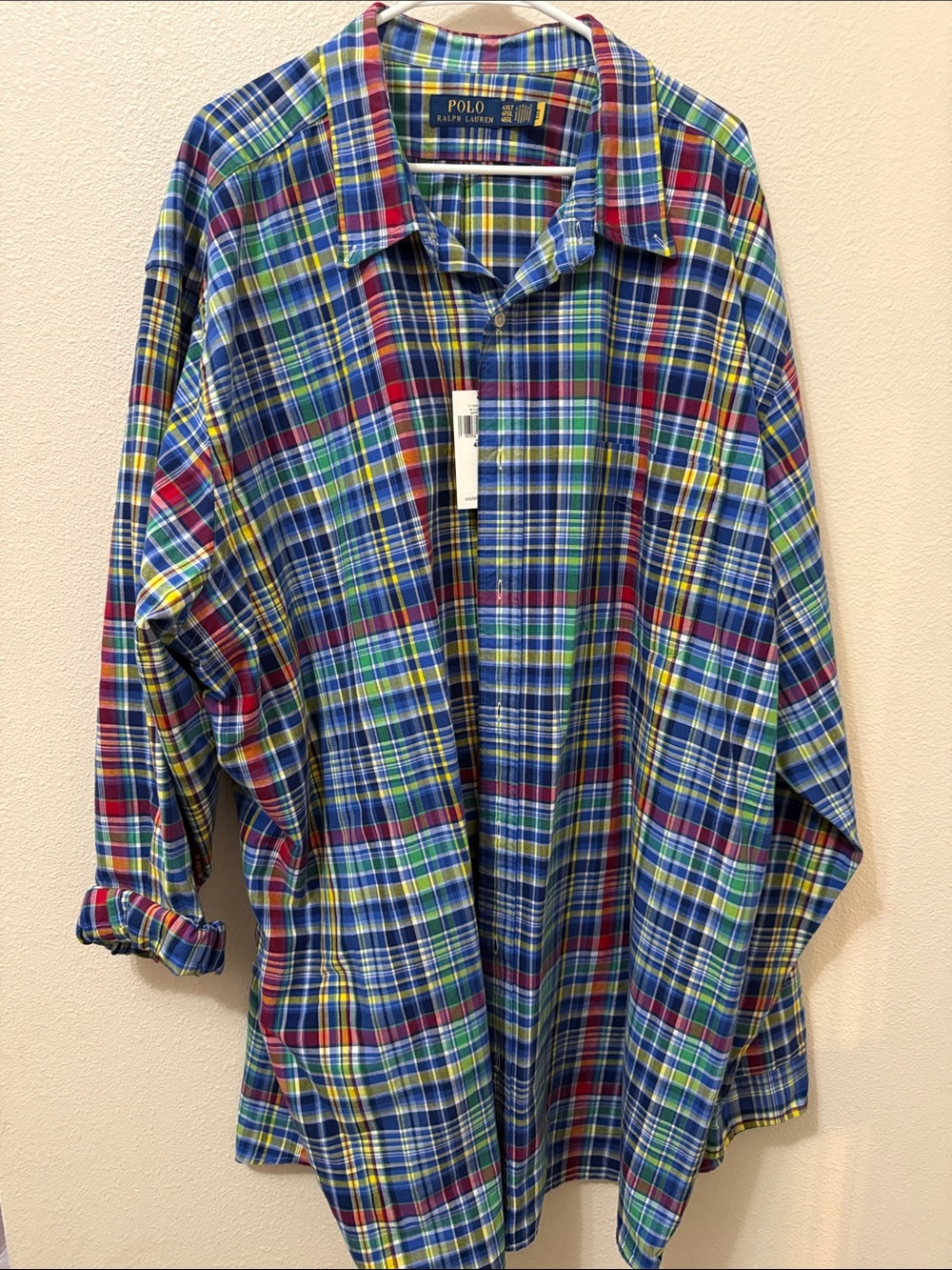 Polo by Ralph Lauren Blue Multi Plaid Long-Sleeve Button-Down Shirt